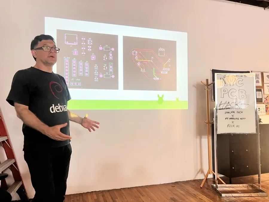 A team presenting their board at the close
